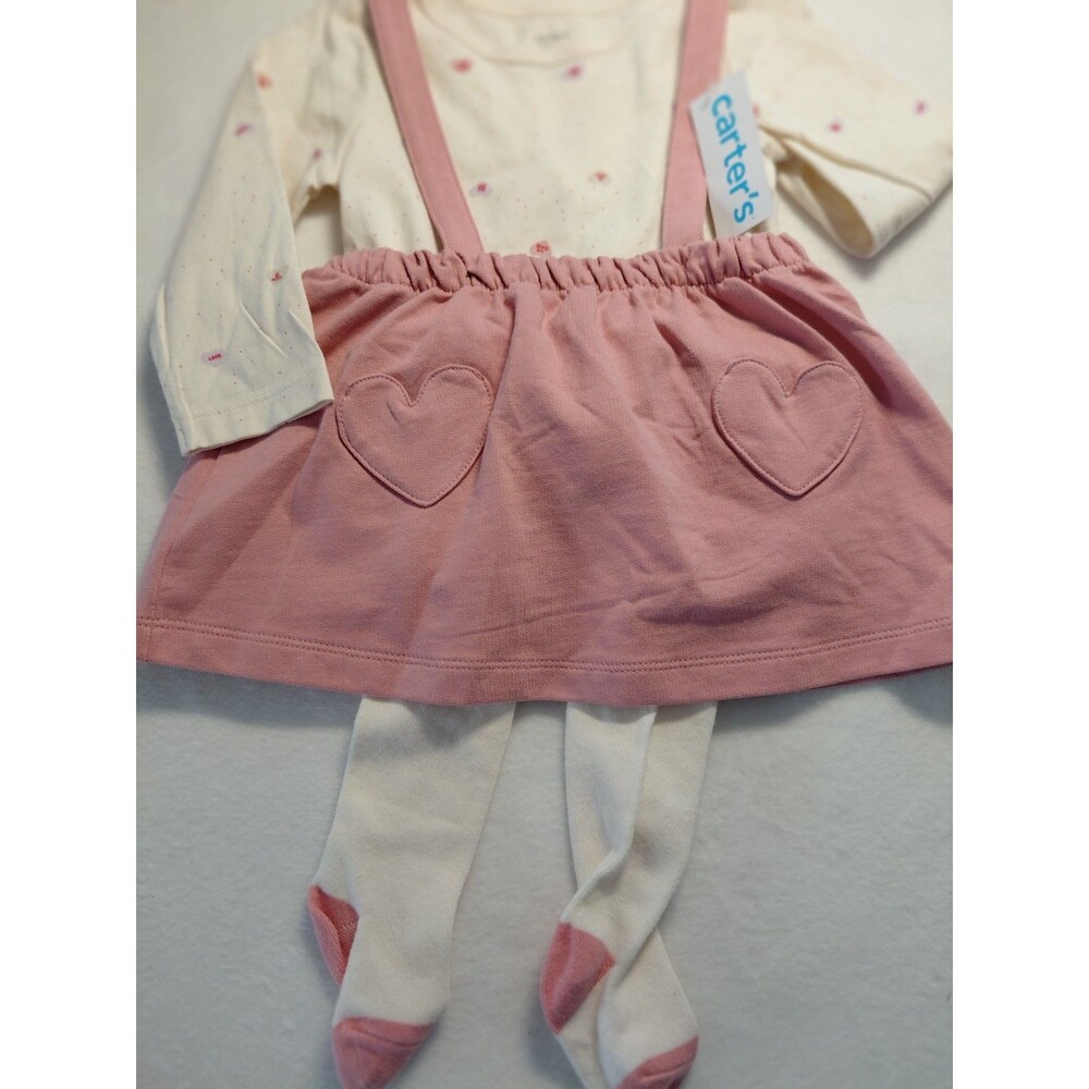 Carters Girls 3 Pc. Dress Set Cream & Pink